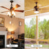 SHIFANQI 2 Pack 12 Inches Ceiling Fan Pull Chain, Wooden Pendant Pull Chain Extension, Decorative Chain Pulls
