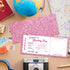 5 Set 3.5"x8"Travel Card-002/5 Surprise Trip Reveal Pink Plane Tickets Boarding Pass Ticket with Envelopes, Ticket