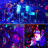 2 Pack LED Black Light Bulbs, A19 9W UV, Replace Up to 100W, E26 Base, Glow in the Dark for Body Pain & Halloween