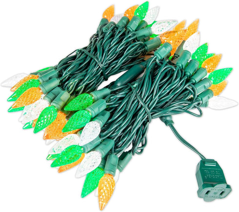 70 24Ft Commercial C6 Bulb 43 Sets Light St. Patricks Day Lights String Lights LED Strawberry Faceted
