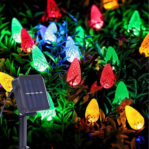 Leisure world 2 Pack 50 Led C6 Solar Outdoor Christmas Decorations, 8
