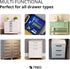 Teeo Felt Drawer Organizer, Desk Accessories for Office Organization, Kitchen Organizer, Jewelry Tray, Pack of 9 (Royal