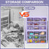 Desk Storage Organizer with 9 Drawers, Clear Plastic Storage Cabinet for Makeup, Office, Craft, and Art Supplies
