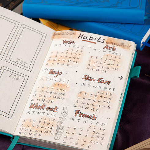 TIEFOSSI Constellations Dotted Journal Notebook - A5, 100gsm, 400 Pages, Hardcover Bullet Organizer for All