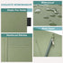 RSAquar Premium Leather Server Book with Zipper Pocket, Waitress Wallet Fit Server Apron, Agave Green