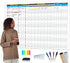 Large Project Management Vision Board for Wall, 36"x42" Laminated Whiteboard for Scheduling and Tracking Progress