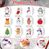 Cholemy 36 Sets Christmas Notepad Holiday Ballpoint Pens with Ribbon, Winter Holiday Theme Sticky Note Set