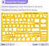 Mr. Pen- House Plan, Interior Design and Furniture Templates - Drafting Tools and Ruler Shapes Set of 3
