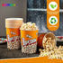 RAYMEA Disposable Popcorn Buckets 32oz Retro Style Paper Leak Proof Containers - 10 Pack for Movie Night & Party