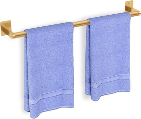 Bathroom Towel Bar, 24 Inch Wall Mounted Towel Rack, Heavy Duty Bath Hand Holder Organizer, Modern Gold Bathroom
