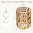 WKWKTOTO 4 Pack E26 Boho Lamp Shade for Base, Handwoven Natural Rattan lamp shade, Boho Pendant Light Shades for Living