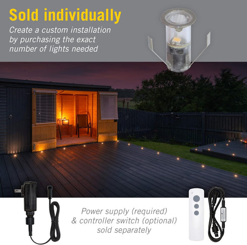 5/8" (15mm) 221124 Armacost Lighting Portico White Recessed Outdoor LED Light