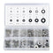 NEIKO 50400A Stainless Steel Lock and Flat Washer Assortment - 350 Piece Set, 12 Different Sizes in Spring Lock and