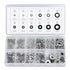 NEIKO 50400A Stainless Steel Lock and Flat Washer Assortment - 350 Piece Set, 12 Different Sizes in Spring Lock and