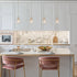 KSANA Gold Pendant Light, Modern Pendant Lighting Fixture with Seeded Glass Shade for Kitchen Island, Dining Room