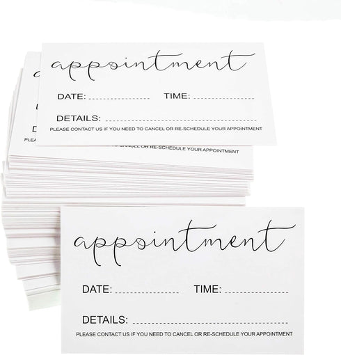 RXBC2011 Appointment Reminder Cards, Pack of 100 for Beauty Makeup Hair Nail Salon and Therapist