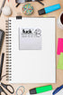 Funny Sticky Note What The F*ck Notepad, Oh, for Fuck's Sake Novelty Notepads, 100pcs Funny Stickers (4 Pcs)