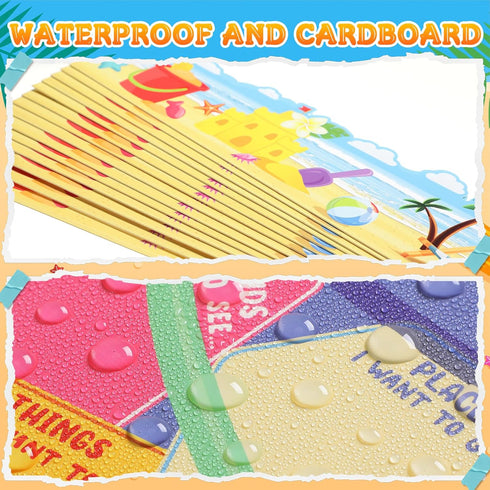 Tenceur 69 Pcs Summer Bulletin Board Decorations Set, Summer Bucket Lists Cutouts for Classroom Door Decor