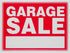 GARAGE SALE Sign Red Yard Sales Street Signs by Ram-Pro - 9 x 12 inch Plastic Banner Labels (Pack of 4)