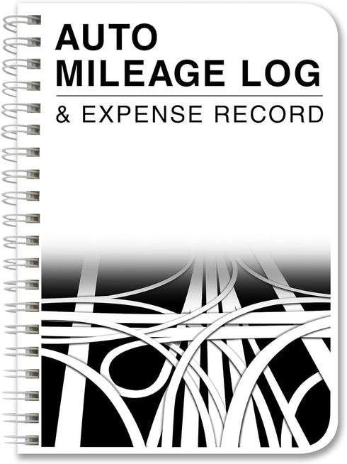 BookFactory Mileage Log Book for Auto Mileage Expense Record, 126 Pages, 5'' X 7'' Wire-O (LOG-126-57CW-A)