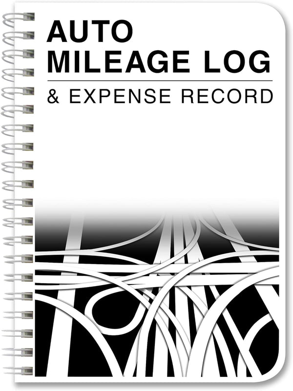 BookFactory Mileage Log Book for Auto Mileage Expense Record, 126 Pages, 5'' X 7'' Wire-O (LOG-126-57CW-A)