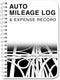 BookFactory Mileage Log Book for Auto Mileage Expense Record, 126 Pages, 5'' X 7'' Wire-O (LOG-126-57CW-A)