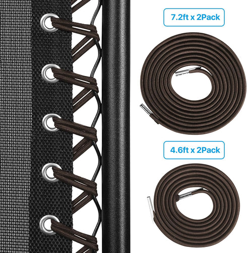 4 Pack Flexzion Replacement Cord for Zero Gravity Chair - Bungee Laces Repair Kit, Universal Zero Gravity Replacement