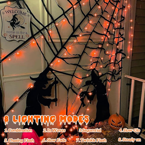 165ft 500 8 YEGUO LED String Lights Outdoor Waterproof, Orange Christmas Lights Indoor, Green Wire Twinkle Tree Light