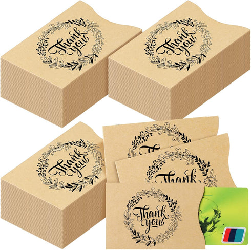 Yinder 600 Pcs Gift Card Sleeves Thank You Key Card Holder Envelopes