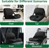 FuturaLoom Tailbone Memory Foam L-Shaped Seat Cushion with Lumbar Support & Adjustable Strap - Pain Relief for Office