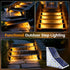 IP65 1200mAh,19 Terrace,3000k Art(6Pack) Solar Stair Lights Outdoor, Waterproof Solar Outdoor Lighting, LED,Outdoor