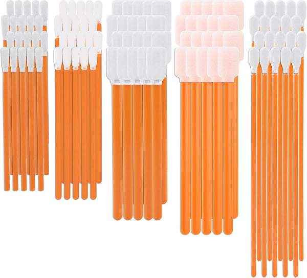 Cleaning Swab Kit, Mixed Microfiber and Foam Swab Sticks, 100 Packs Total for Printer, Gun, Optics Lens, Camera