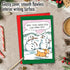NobleWorks Merry Christmas Greeting Card with Envelope - 4.63 x 6.75 Inch, Colorful Cartoons, Snowman Arm C4336XSG