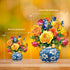 6 Inch 3D Freshcut Paper Pop Up Cards, Mini Sorbet Roses, Life Sized Forever Flower Bouquet Popup Greeting Card