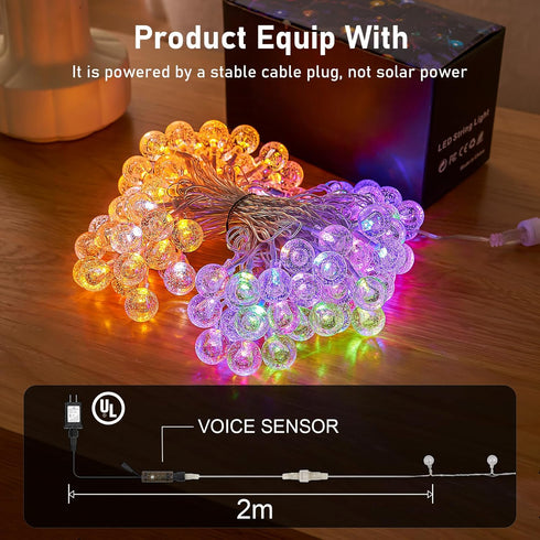 YCoisini 56FT 100 16 Outdoor String Lights, LED Patio Lights with Remote Control, Voice-Activated & Music Sync Mode