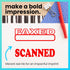 ExcelMark FAXED Self Inking Rubber Stamp, Red Ink