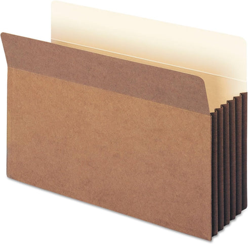 Smead File Pocket, Legal Size, Straight-Cut Tab, 5-1/4" Expansion, Redrope, 10 per Box (74274)