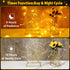 cshare 9.8ft 30 String Lights Outdoor Waterproof LED, Warm White Fairy Lights Battery Operated with Timer Clear Wire