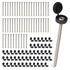 Funria 50 Set 3inch Shutter Screws and Caps, #10 Wood Screws with Caps
