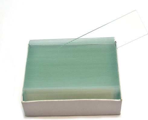Eisco Labs Microscope Glass Slide - Plain, Pack of 50, Size 75 x 25 mm, Thickness 1.1-1.2
