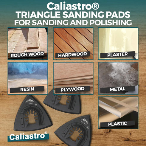 Triangle Sanding Pads for Oscillating Multitool, 3 Pack of 3-1/8 Inch Sander Pads