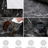 Black Marble Paper Granite Wallpaper, 17.7" X 196" Peel and Stick Self Adhesive Thickening for Kitchen, Bathroom,