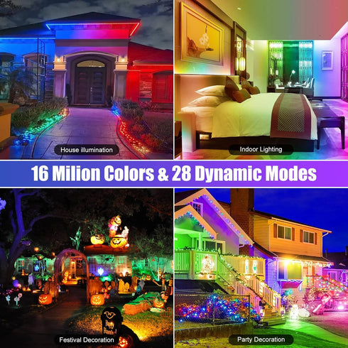 50W IP66 Dimmable RGB Wall Washer Light, RGB Light Bar LED Smart Wall Lights with Remote Control Waterproof LED Flood