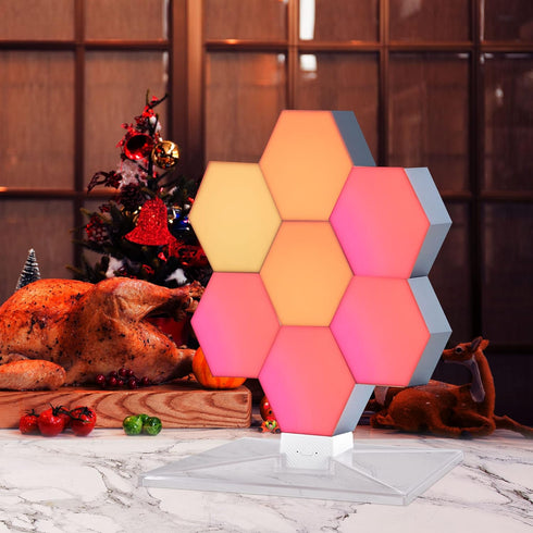 Yescom APP Control Smart LED Light Panels Hexagon Expansion Kit, 16 Million Colors Touch Lamp for Gaming Room