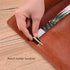 Enyuwlcm PU Leather A4 File Folder - Document Holder Envelope Case with Snap Closure for Receipt, Brown