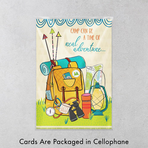 6 Designer Greetings Assorted Real Adventure Camp Cards, Card Designs with Envelopes Perfect for Parents to Send