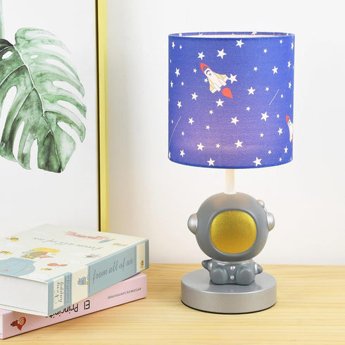 DC5V,Blue Counter,Gameroom,5.91H13.07IN,Hand-Made Astronaut LED Table Lamp with USB Port Kids Table Lamp,Night Light