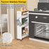 4-Tier OKZEST Utility Slim Storage Cart, Narrow Laundry Room Bathroom Organizers and Storage Cart, Metal Pantry Kitchen