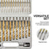 TOOLUXE 10055L Hex Shank Drill Bit Set, 30 Pc, Titanium Coated Metal Bits