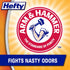 4 26 Count Hefty Small Garbage Bags, Flap Tie, Clean Burst Scent, Gallon